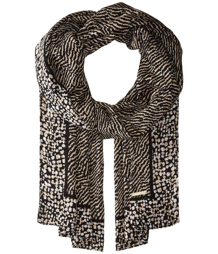 Michael Michael Kors Reptile Print Oblong Scarf (khaki) Scarves