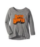 The Original Retro Brand Kids David Bowie Tri-blend Pullover (big Kids) (streaky Grey) Girl's Clothing