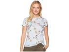 Lauren Ralph Lauren Petite Floral Jersey T-shirt (blue Multi) Women's T Shirt