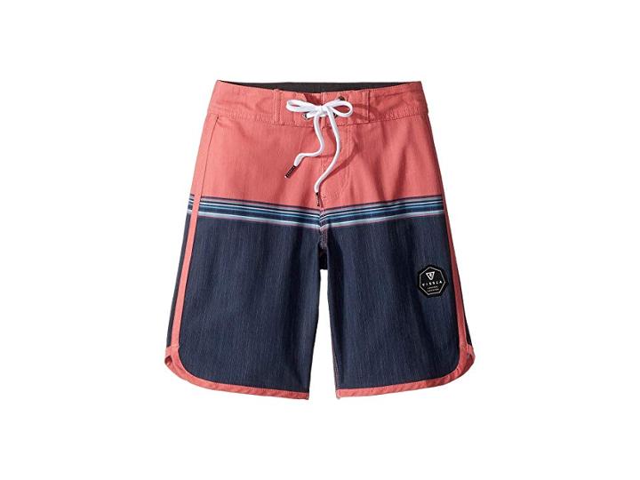 Vissla Kids Dredges 4-way Stretch Boardshorts 17 (big Kids) (plumeria) Boy's Swimwear