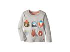 Joules Kids Applique Jersey Top (toddler/little Kids) (grey Marl Animals) Boy's T Shirt