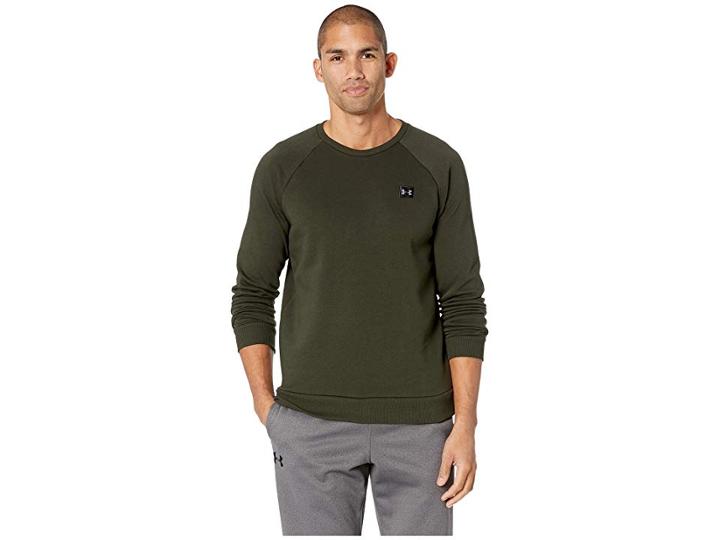 Under Armour Rival Fleece Crew (artillery Green/black) Men's Clothing