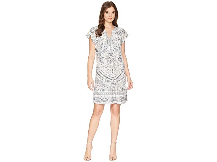Hale Bob Modern Mosaic Microfiber Jersey Dress (beige) Women's Dress