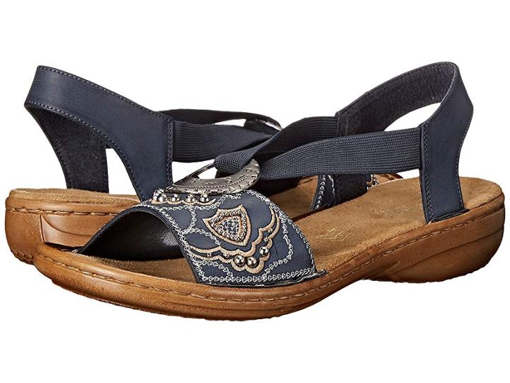 Rieker 608b9 Regina B9 (jeans) Women's Sandals