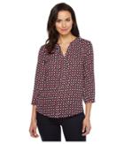 Nydj Blouse W/ Pleated Back (french Kisses) Women's Blouse