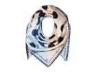 Vince Camuto Polka Stripe Silk Square (blue Navy) Scarves