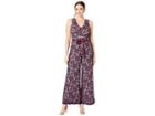 Marina Sleeveless Lace Jumpsuit With Contrast Lining (aubergine/nude) Women's Jumpsuit & Rompers One Piece