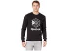 Reebok Activchill French Terry Big Starcrest Crew (black/white) Men's Clothing