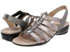 Munro American Darian (antique Silver Leather/silver Stretch) Women's Sandals