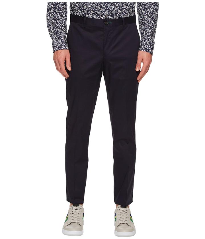 Paul Smith Cotton Stretch Pants (navy) Men's Casual Pants