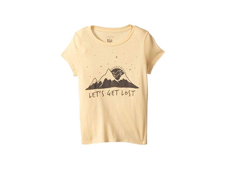 Billabong Kids Get Lost Tee (little Kids/big Kids) (canary) Girl's T Shirt