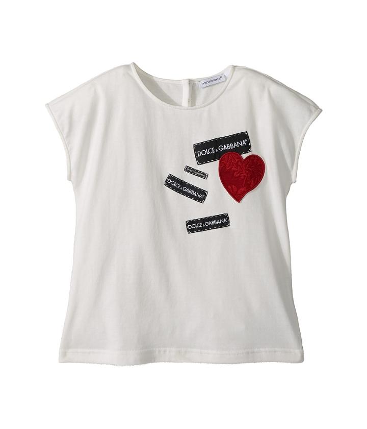 Dolce & Gabbana Kids T-shirt (toddler/little Kids) (white) Girl's T Shirt