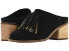 Toms Leila Mule (black Suede/tassel) Women's Clog Shoes