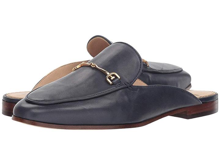 Sam Edelman Linnie (baltic Navy Modena Calf Leather) Women's Clog/mule Shoes