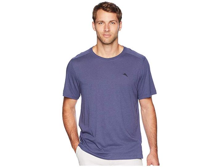 Tommy Bahama Crew Neck Lounge T-shirt (dark Bluestone) Men's T Shirt