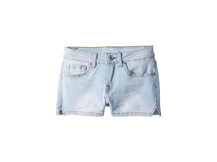 7 For All Mankind Kids Denim Shorts In Cloud Blue (big Kids) (cloud Blue) Girl's Shorts