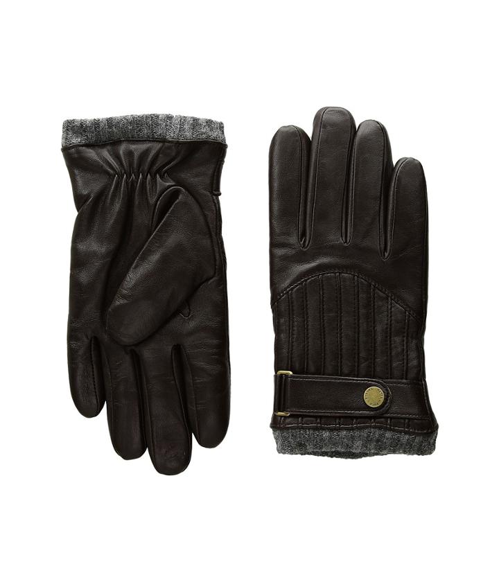 Polo Ralph Lauren Quilted Racing Gloves (circuit Brown) Wool Gloves