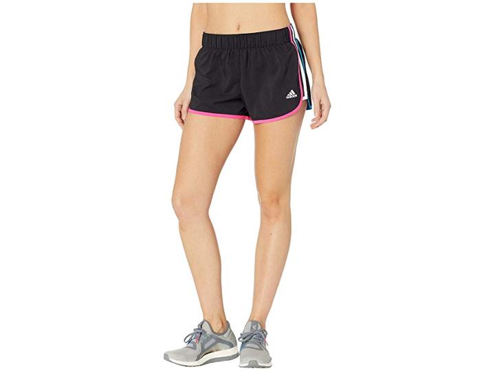 Adidas M10 Icon Short (black/shock Pink/white/bright Blue) Women's Shorts