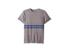 Ag Adriano Goldschmied Kids Declan Striped Pocket Tee (big Kids) (heather Grey/blue) Boy's T Shirt
