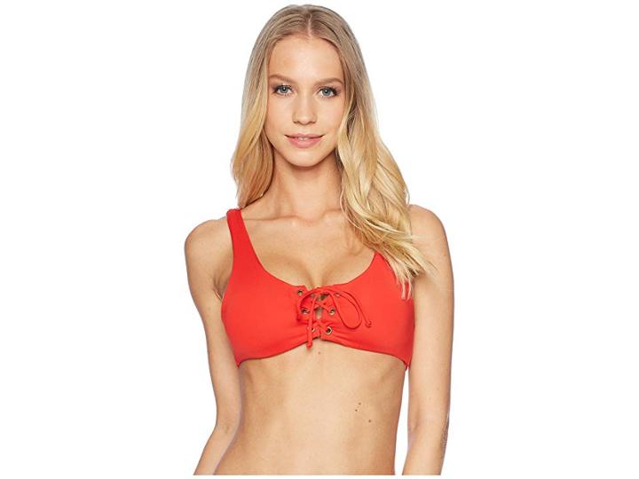 Billabong Sol Searcher Lace-up Top (chili Pepper) Women's Swimwear