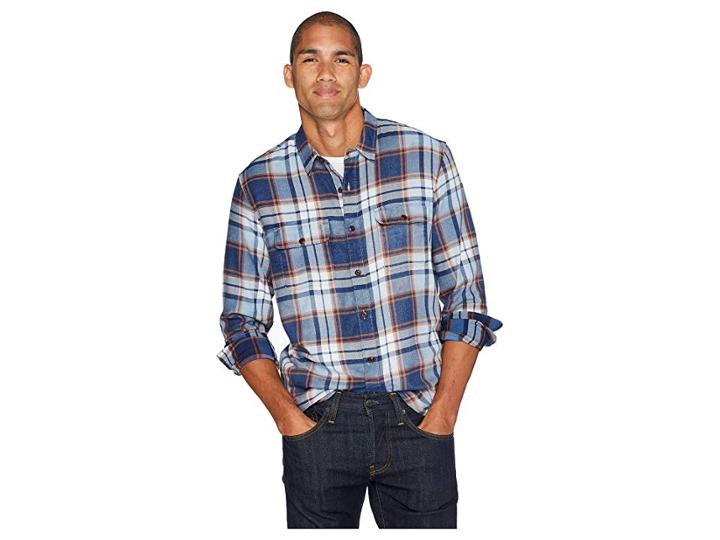 Lucky Brand Indigo Workwear Shirt (indigo/orange) Men's Clothing
