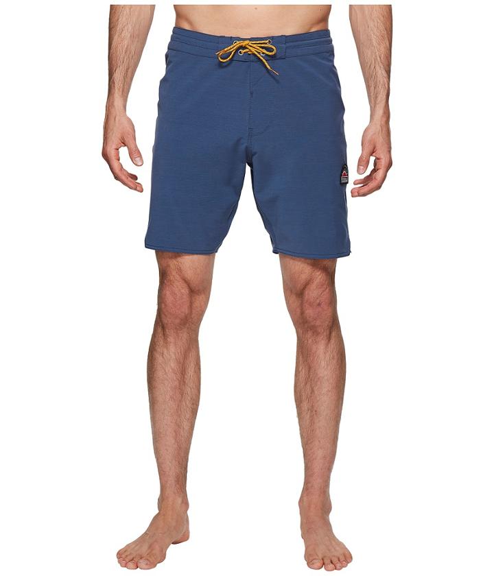 Vissla Solid Sets Washed Four-way Stretch Boardshorts 18.5 (dark Denim) Men's Swimwear