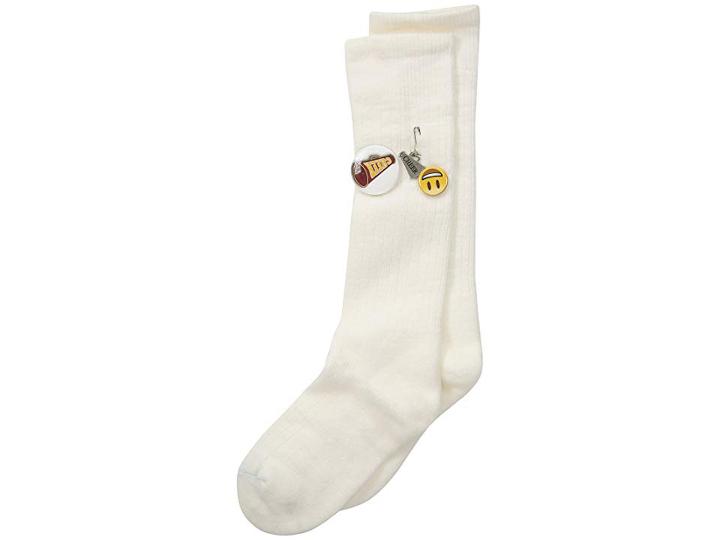 Thorlos Express Yourself Cheer Over The Calf Single Pair (white) Crew Cut Socks Shoes