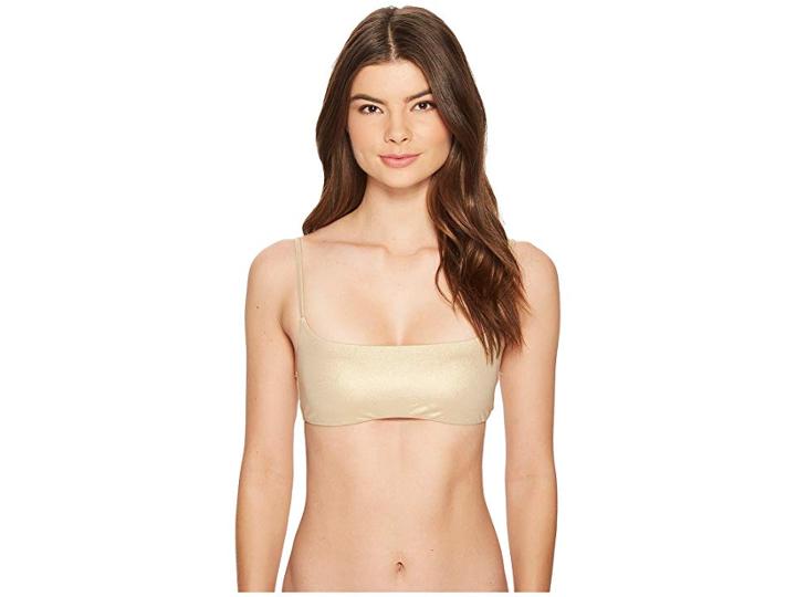 Trina Turk Shine On Bandeau (gold) Women's Swimwear
