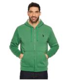 U.s. Polo Assn. Fleece Hoodie With Sherpa Lining (hiking Green) Men's Coat