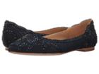 Badgley Mischka Gigi (midnight Blue Kid Suede) Women's Flat Shoes