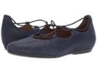 Earth Essen Earthies (navy Printed Suede) Women's Flat Shoes