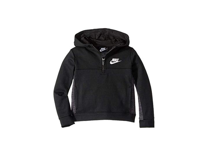 Nike Kids Av15 1/2 Zip Hoodie (toddler) (black) Boy's Sweatshirt