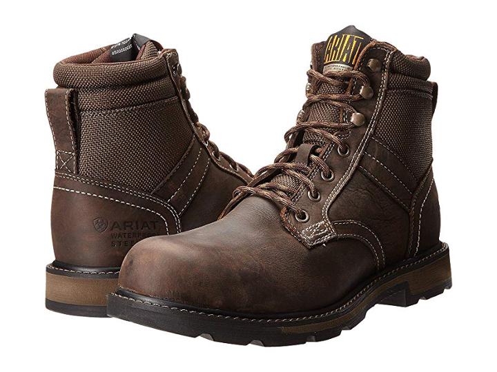 Ariat Groundbreaker 6 H2o Steel Toe (dark Brown/dark Olive Cordura) Men's Work Boots