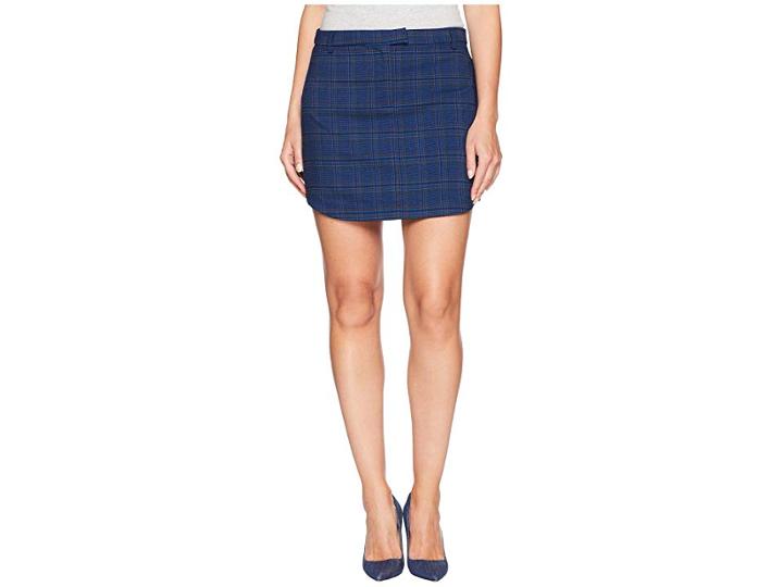 Bb Dakota Meet Me In Detention Plaid Skirt (admrial Blue) Women's Skirt