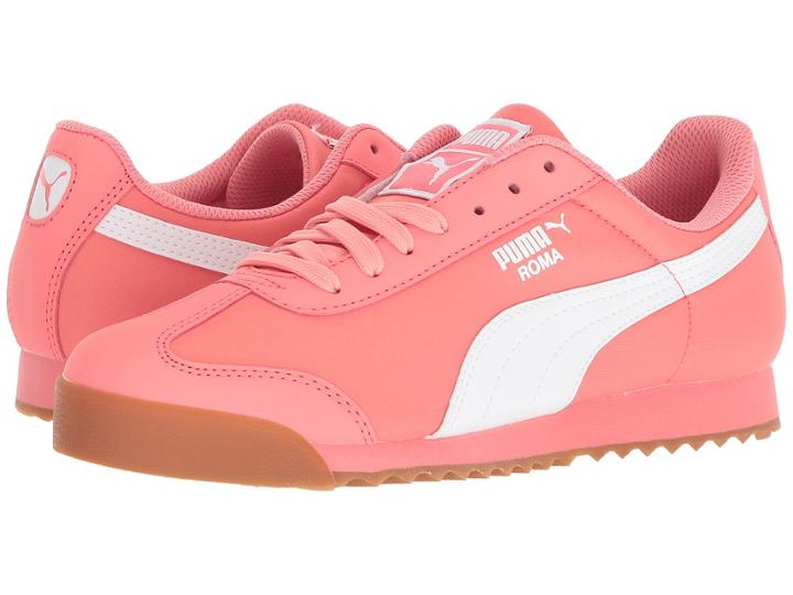 Puma Kids Roma Basic Summer Jr (big Kid) (shell Pink/white) Girls Shoes