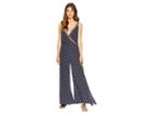 1.state Spaghetti Strap Jumpsuit W/ Embroidery (night Navy) Women's Jumpsuit & Rompers One Piece