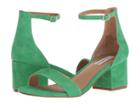 Steve Madden Irenee Sandal (green Suede) Women's 1-2 Inch Heel Shoes