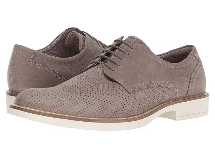 Ecco Biarritz Derby Tie (moon Rock) Men's Lace Up Wing Tip Shoes