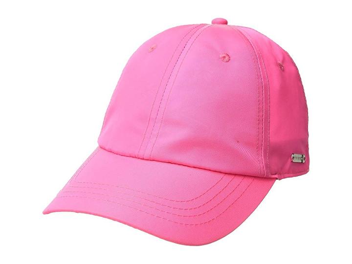 Steve Madden Solid Soft Solid Nylon Baseball Cap (neon Pink) Baseball Caps