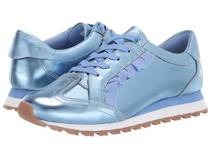 Tory Sport Ruffle Trainer (ace Blue/ace Blue/ace Blue) Women's Shoes
