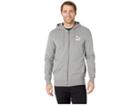 Puma Classics Logo Fz Hoody (medium Grey Heather) Men's Sweater