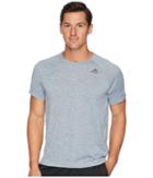 Adidas Designed-2-move Heather Tee (raw Steel) Men's T Shirt