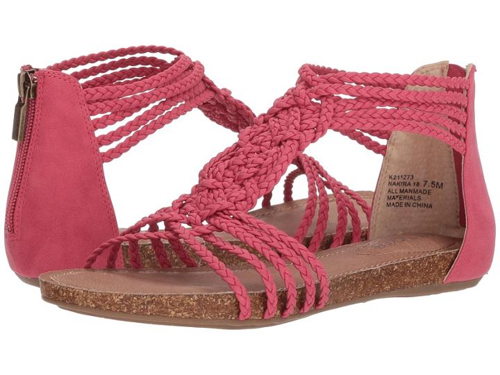 Me Too Nakira (kiss Pink Goat Nubuck) Women's Dress Sandals