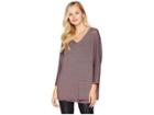 Nic+zoe Lived In Fall Top (plum) Women's Clothing