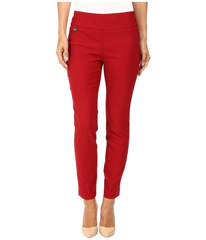 Lisette L Montreal Solid Magical Lycra Ankle Pants (red) Women's Casual Pants