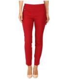 Lisette L Montreal Solid Magical Lycra Ankle Pants (red) Women's Casual Pants
