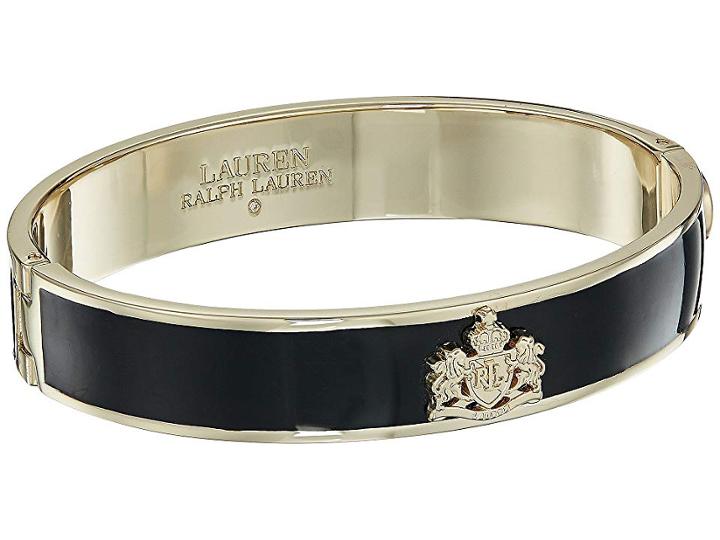 Lauren Ralph Lauren Crest Bangle Bracelet (black) Bracelet