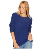 Bb Dakota Briegh Soft Pullover Sweater (deep Blue) Women's Sweater