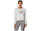 New Balance Chenille Brushed Crew Top (athletic Grey) Women's Sweater