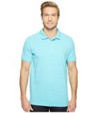 U.s. Polo Assn. Solid Cotton Pique Polo With Small Pony (swimming Blue) Men's Short Sleeve Knit